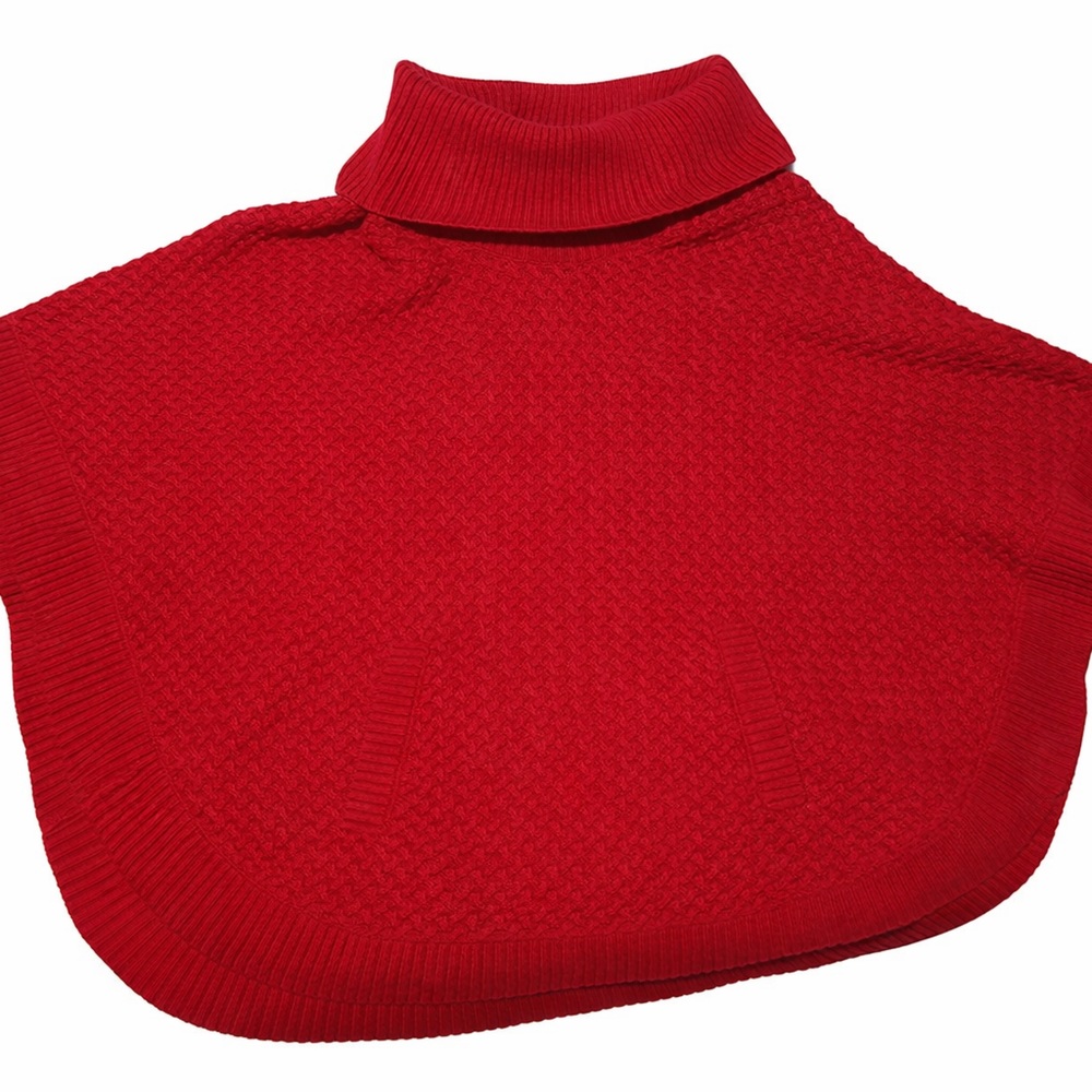 Red Turtleneck Sweater/Poncho